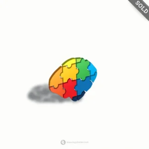 Mind Puzzle Logo + Free Video  -  Education & science logo design