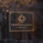 Heart and Leaf Logo  - Free customization
