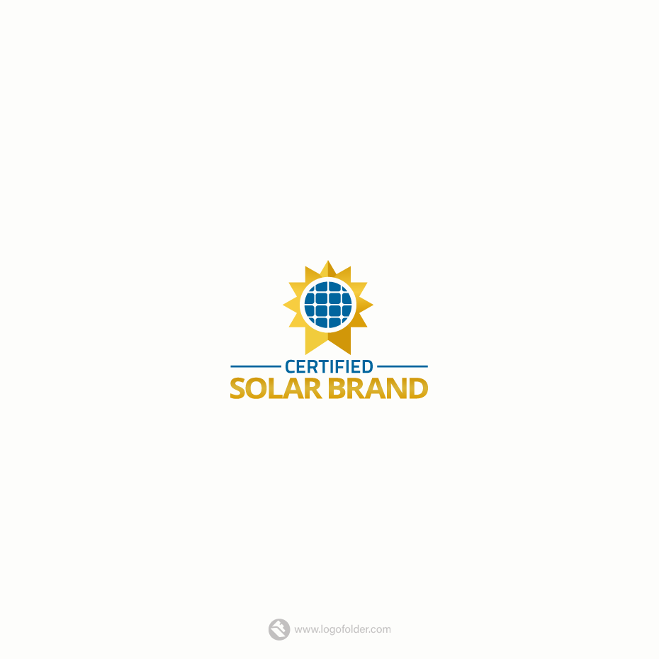 Certified Solar Panel Logo  -  Environmental & agriculture logo design