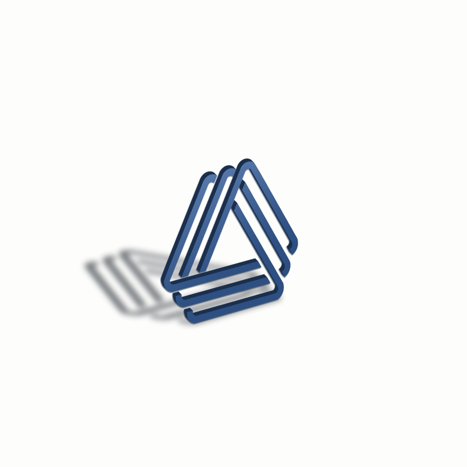 Interlocked Triangle Logo + Free Video Intro  -  Accounting & financial logo design