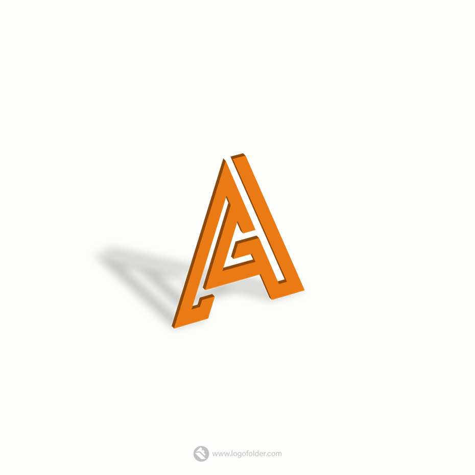 AG – GA Monogram Logo + Video  - Free customization