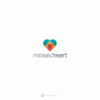 Mosaic Heart Logo + Free Video  - Free customization