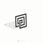 Square Letter P Logo  - Free customization