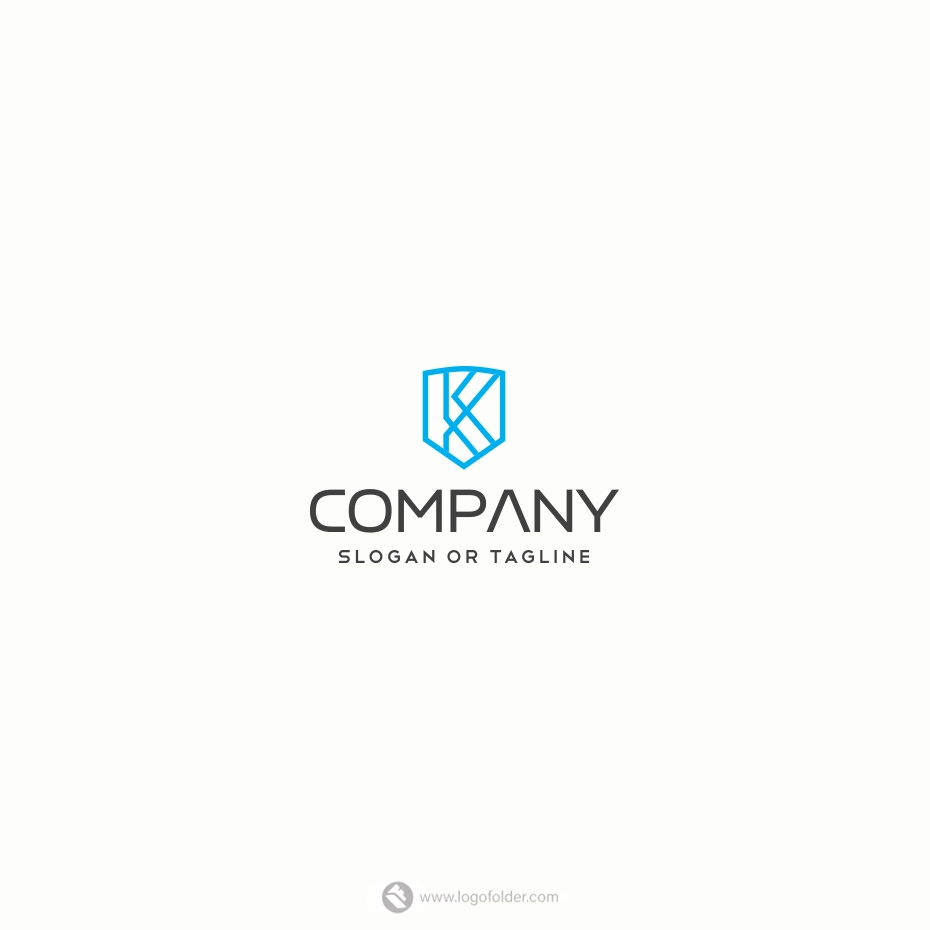 Letter K Shield Logo  - Free customization
