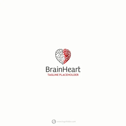 Brain Heart Logo  - Free customization