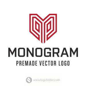 MP Monogram Logo  - Free customization