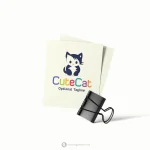 Cute Cat Logo  - Free customization
