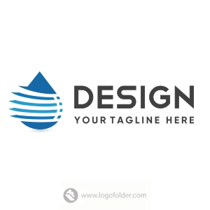 Layered Drop Logo  - Free customization