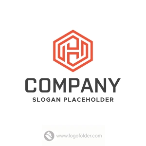 Hexagonal Letter H Logo  - Free customization