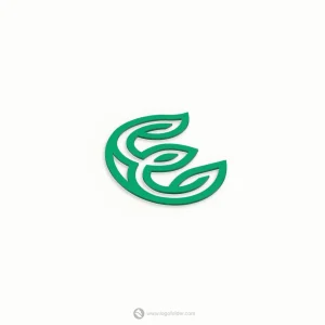 Letter E Leaf Logo  - Free customization