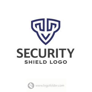 Letter V Shield Logo  - Free customization