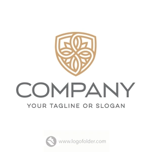 Floral Shield Logo  - Free customization