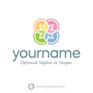 Circular Flower Logo  - Free customization