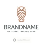 Interlocked Owl Logo  - Free customization