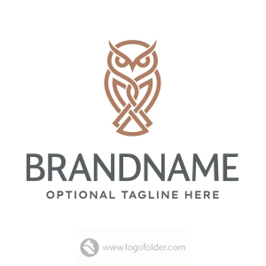 Interlocked Owl Logo  - Free customization