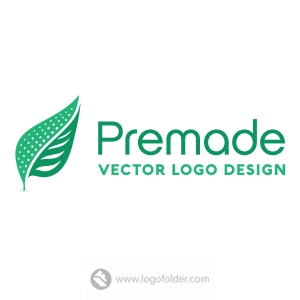 Premade Dot Leaf Logo Design with Exclusive Rights