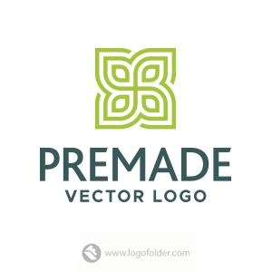 Premade Leaf Square Logo Design with Exclusive Rights