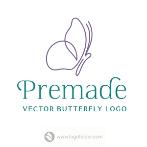Premade Butterfly Logo Design with Exclusive Rights