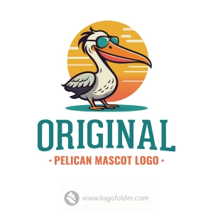 Premade Pelican Mascot Logo Design with Exclusive Rights