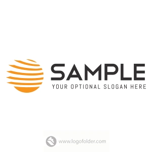 Premade Stripe Sphere Logo Design with Exclusive Rights