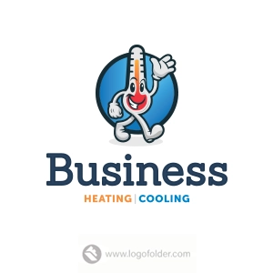 Premade Thermometer Mascot Logo Design with Exclusive Rights